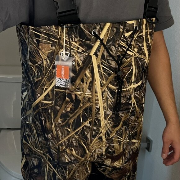 FISHINGSIR Nylon PVC Waders Camouflage Bootfoot Chest Waders for Fishing Hunting - Picture 5 of 7